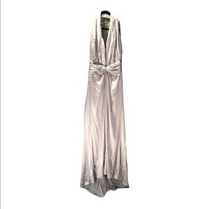 Tadashi Shoji Silver 82% silk. Size 10.